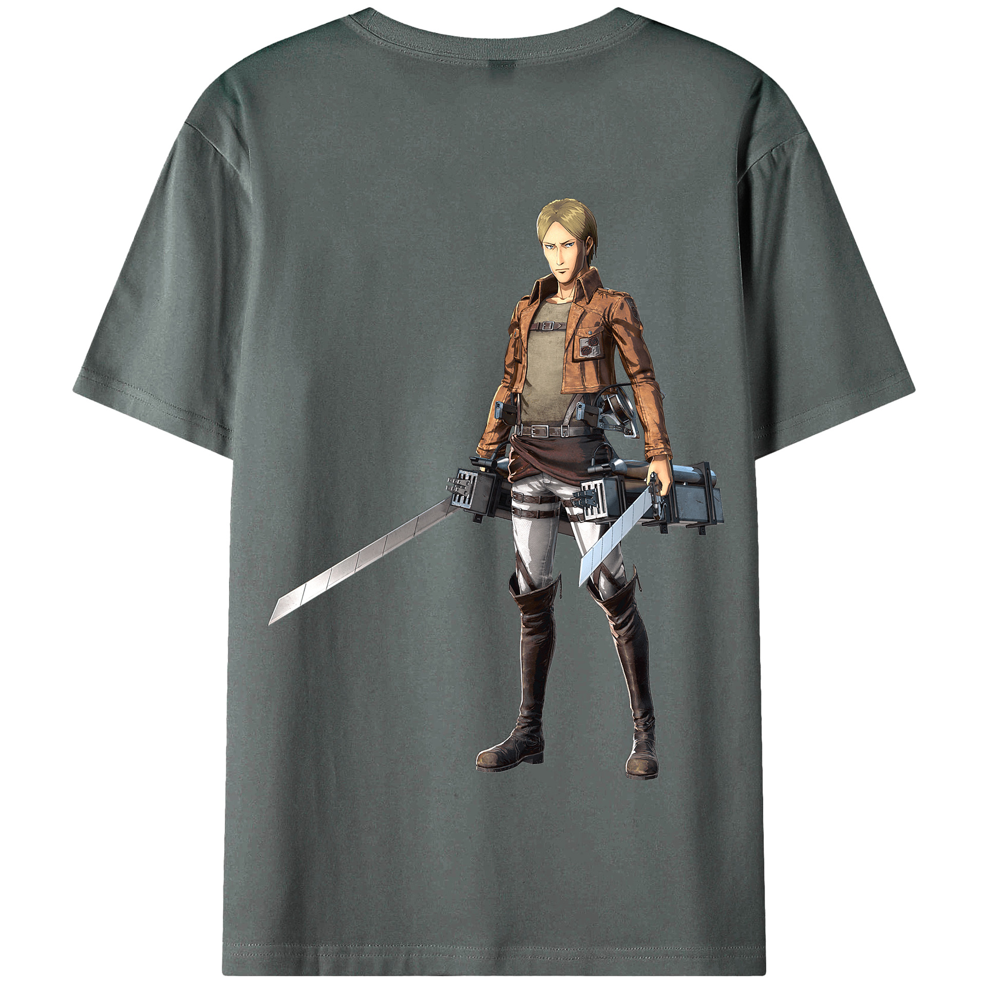 （画像用） 進撃の巨人 Attack on Titan 綿100％半袖Tシャツ（背面プリント）